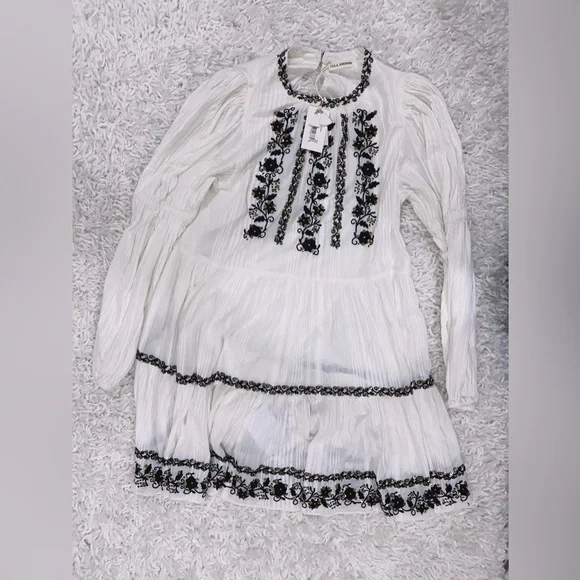 NWT $595 Ulla Johnson Ceres Embellished Floral Dress - Picture 9 of 10